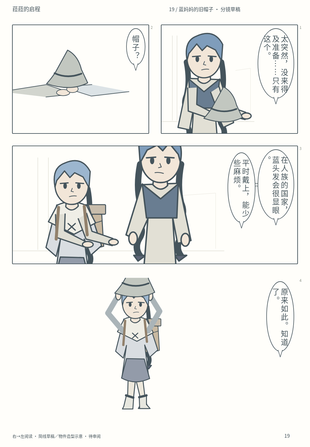 第19页 · 蓝妈妈的旧帽子 · 分镜草稿 · 待审阅