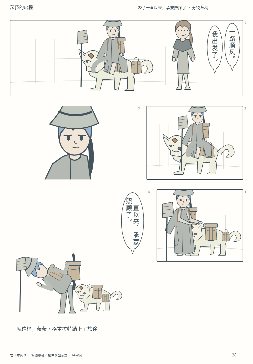 第28页 · 一直以来，承蒙照顾了 · 分镜草稿 · 待审阅